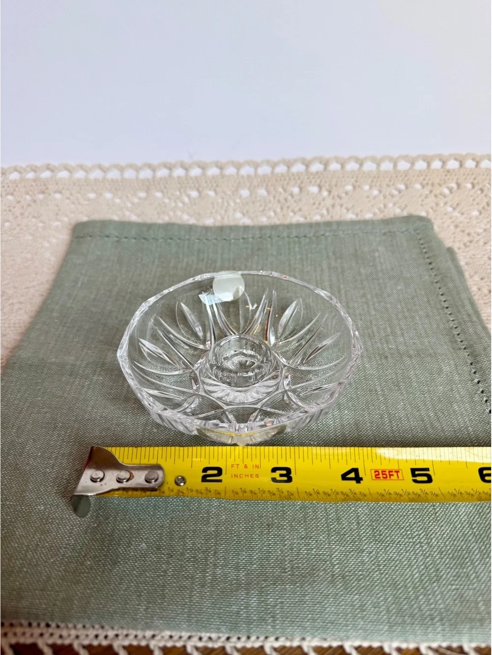 RCR 24% Lead Crystal Taper Candle Holders Set of 2 Made in Italy